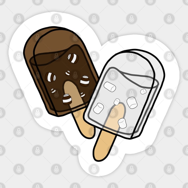 marshmallow and nutella ice cream Sticker by LillyTheChibi